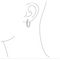 公主方形锆石爪镶圈形耳环YCE2572